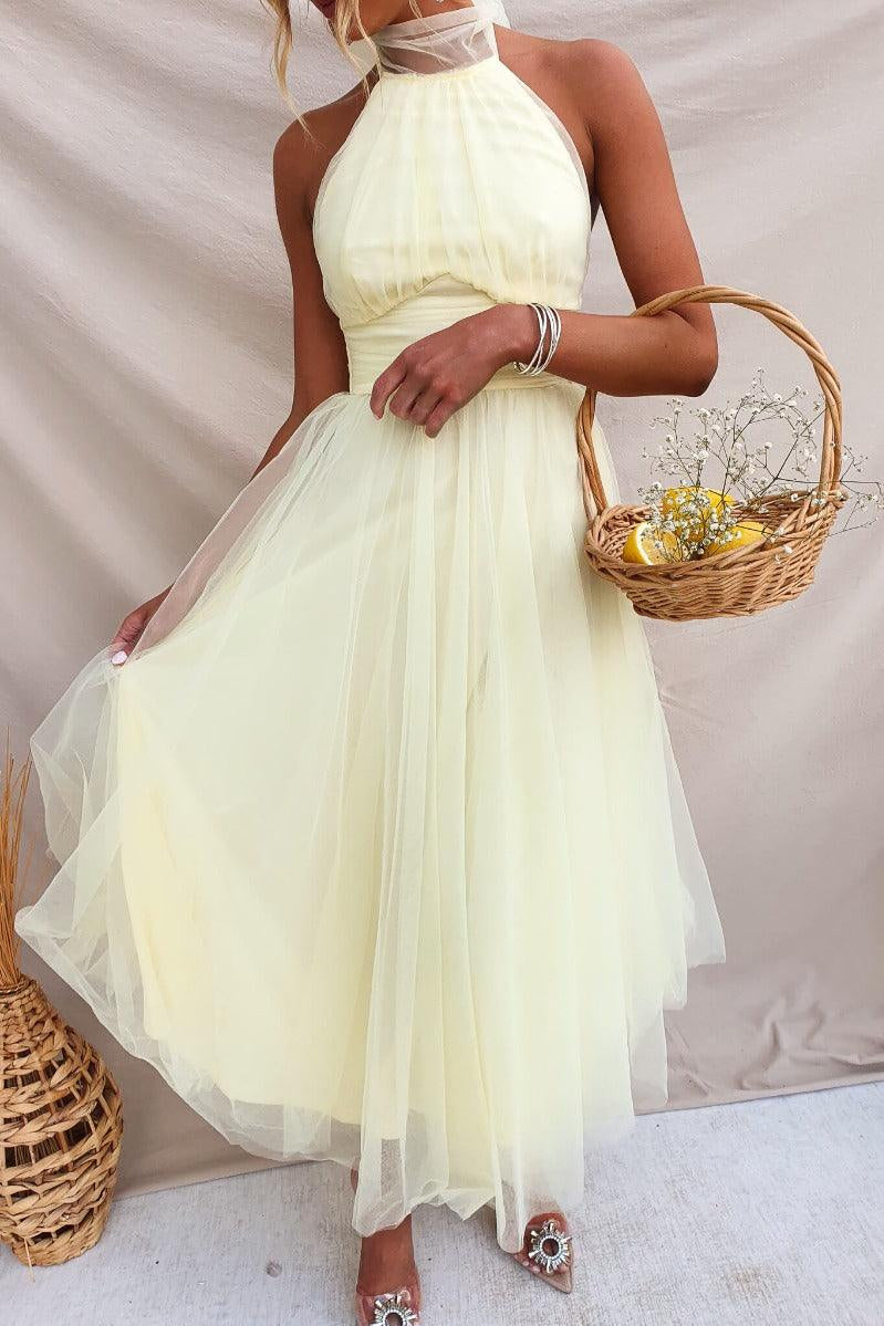 Sukienka maxi z tiulu z detalami w stylu fairy vibes