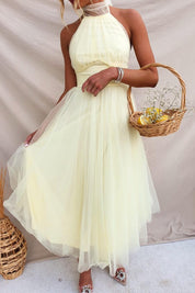 Sukienka maxi z tiulu z detalami w stylu fairy vibes