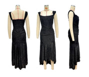 Czarna maxi sukienka w kwiaty