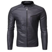Elegancka skórzana kurtka slim-fit