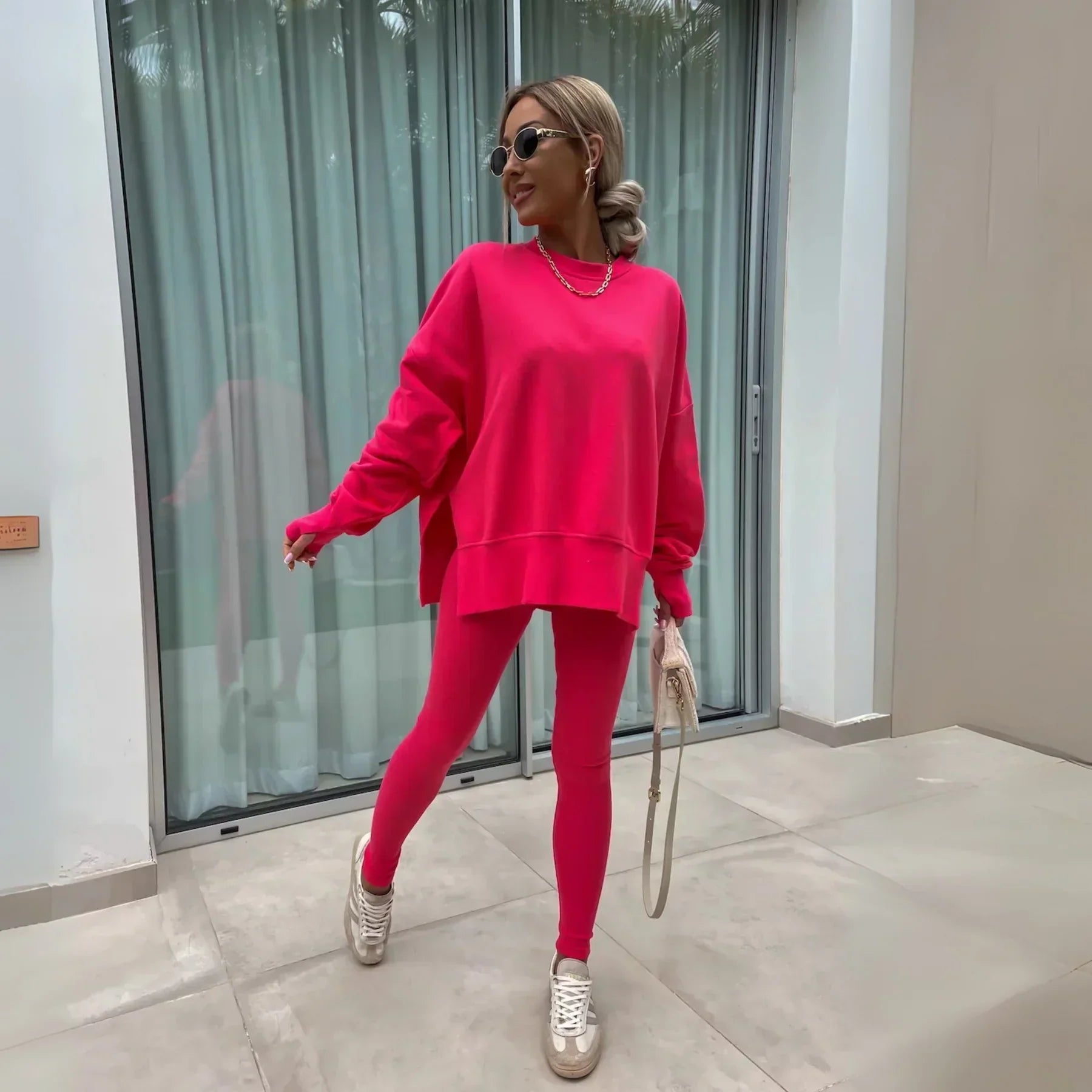 YACHI™ - Zestaw casualowy z długim rękawem i spodniami