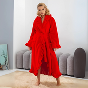 HEXA™ - Elegancka Szlafrok z Falbanką i Długim Rękawem