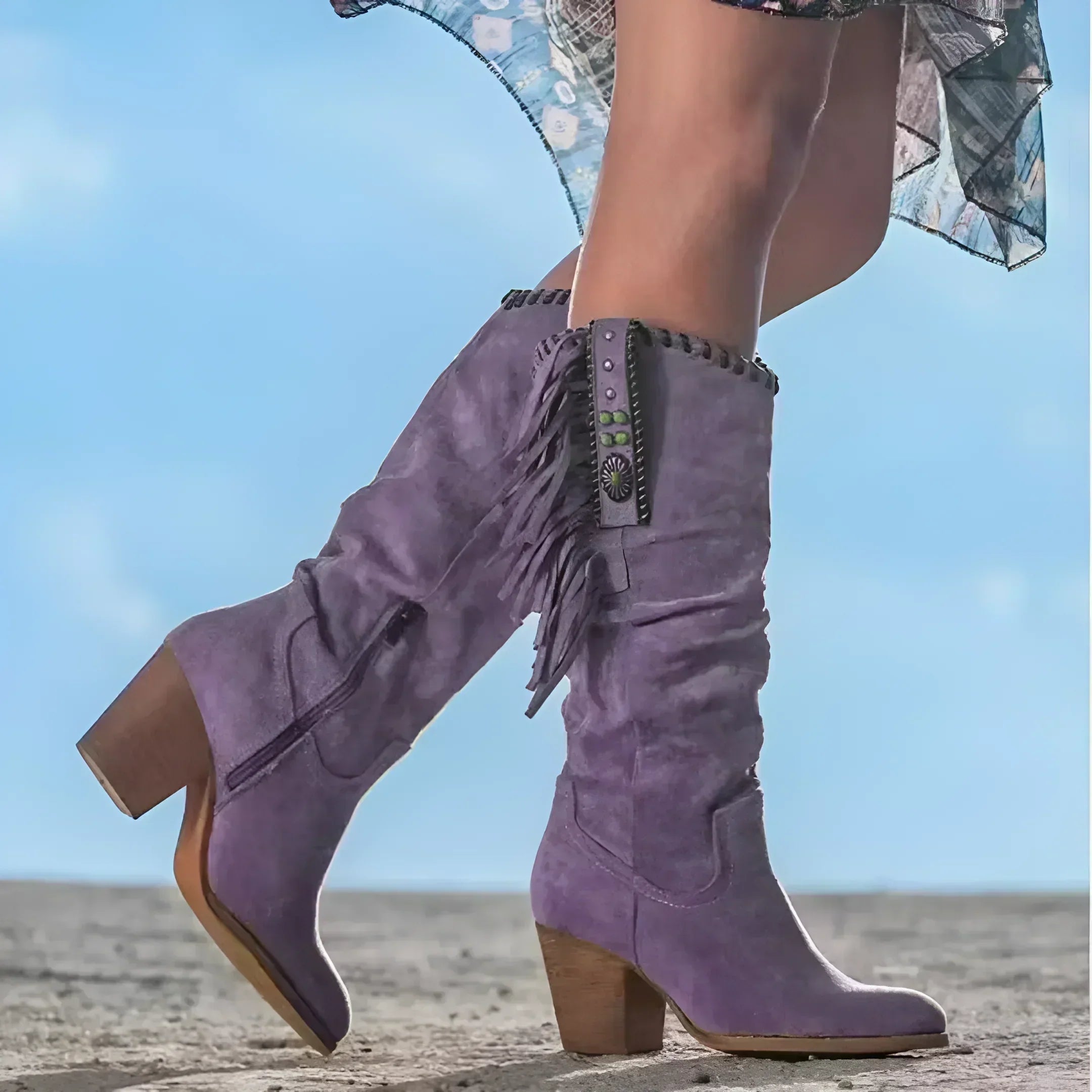 ALICE - Skórzane kowbojskie buty
