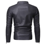 Elegancka skórzana kurtka slim-fit