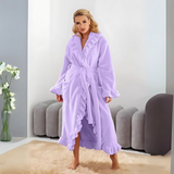 HEXA™ - Elegancka Szlafrok z Falbanką i Długim Rękawem