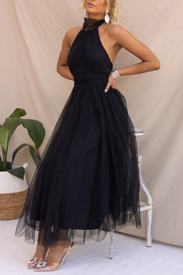 Sukienka maxi z tiulu z detalami w stylu fairy vibes