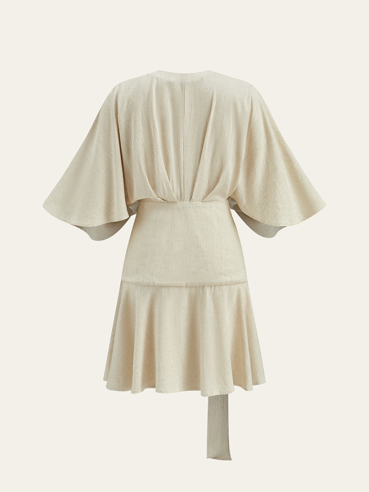 Sukienka z rękawami kimono z bawełny i lnu