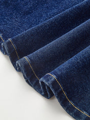 Sukienka mini z denimu z podwójnym zapięciem