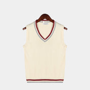 Męski Wygodny Bezrękawnik V-Neck do Stylizacji Warstwowej