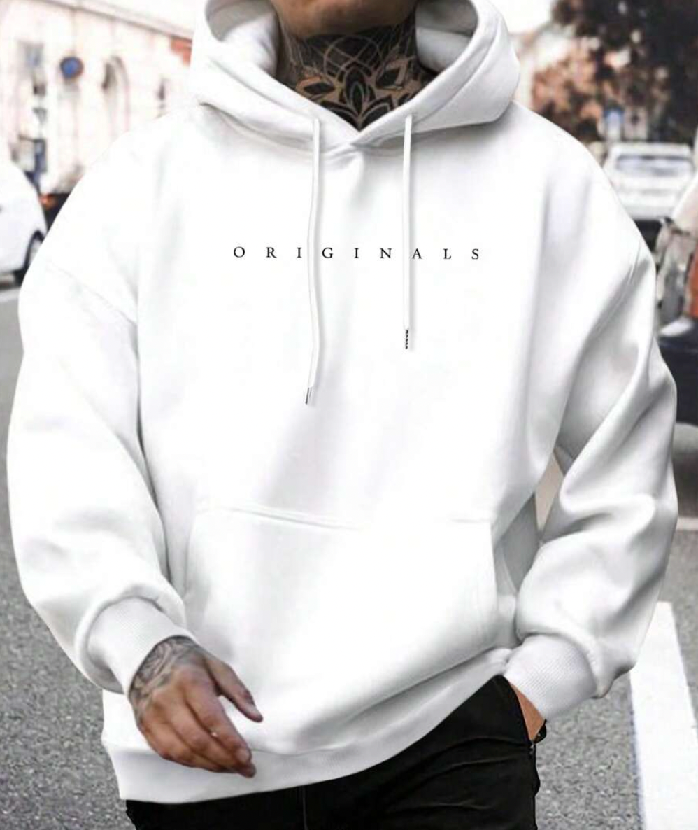 Męska Komfortowa Oversized Bluza z Kapturem