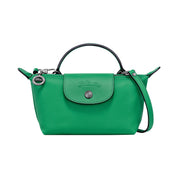 Mini Skórzana Torebka Longchamp - Zielona