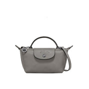 Mini Skórzana Torba Longchamp - Szara