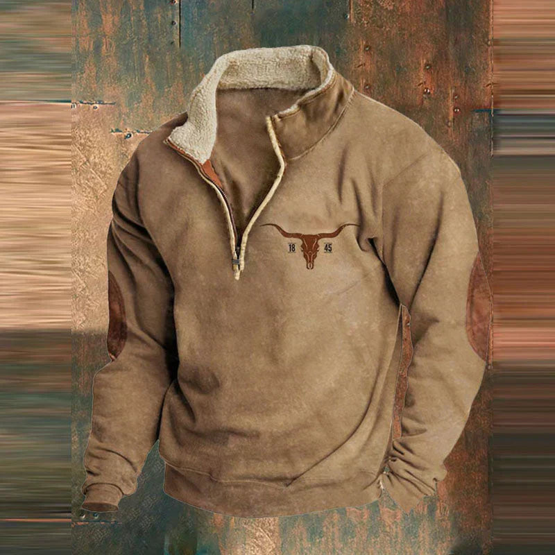 Męski Casualowy Sweter z Zamkiem – Wygodny i Nowoczesny