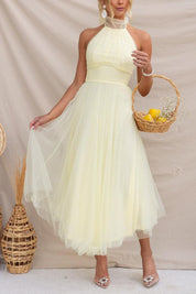 Sukienka maxi z tiulu z detalami w stylu fairy vibes