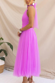 Sukienka maxi z tiulu z detalami w stylu fairy vibes