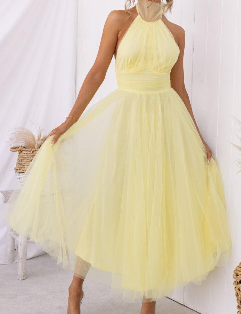 Sukienka maxi z tiulu z detalami w stylu fairy vibes
