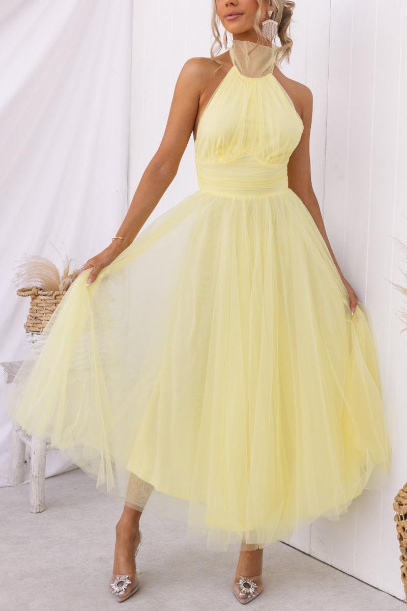 Sukienka maxi z tiulu z detalami w stylu fairy vibes