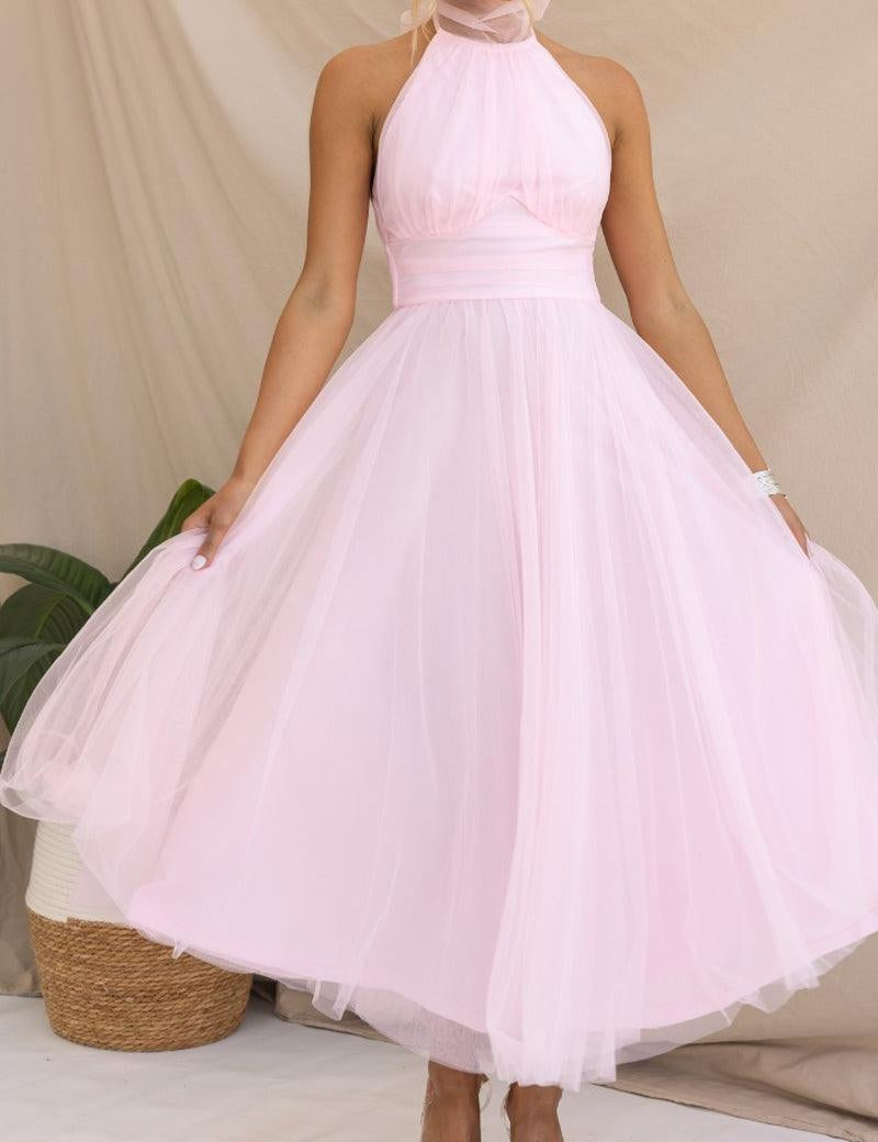 Sukienka maxi z tiulu z detalami w stylu fairy vibes