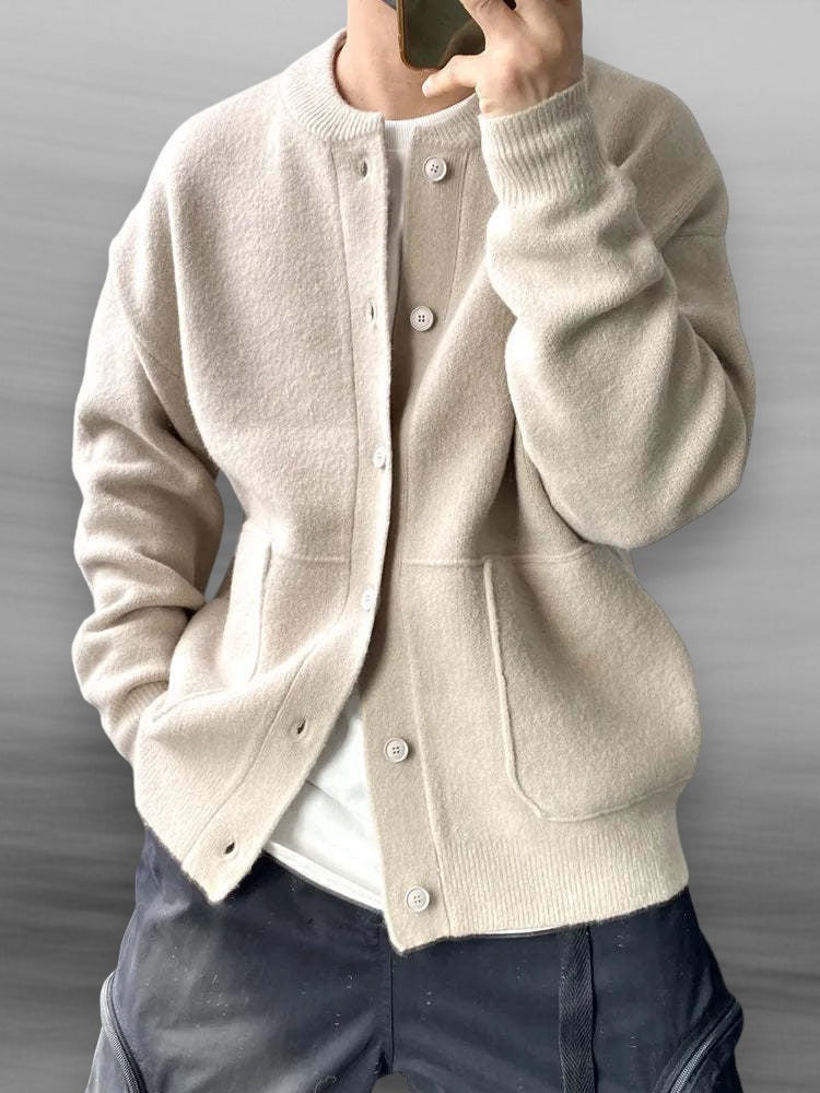 Męski kardigan slim fit z dzianiny