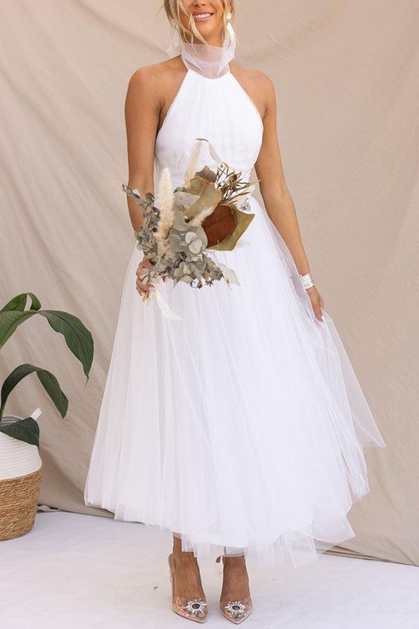 Sukienka maxi z tiulu z detalami w stylu fairy vibes