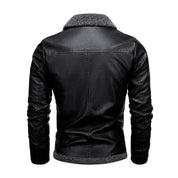 Elegancka Kurtka Skórzana z Fleece