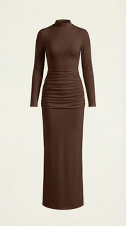 Sukienka maxi Krista z golfem