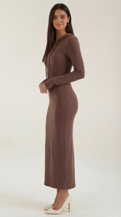 Marilyn Maxi-Jerseykleid mit Kapuze