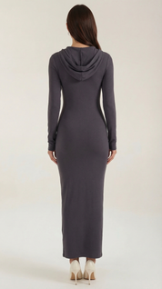 Marilyn Maxi-Jerseykleid mit Kapuze