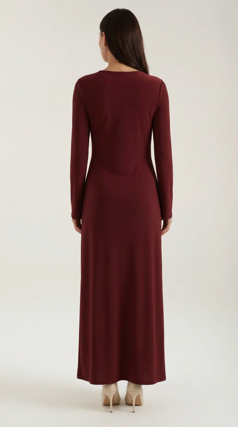 Renee Langarm-Maxikleid