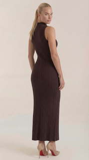 Sukienka maxi Sonia Bodycon z wysokim kołnierzem