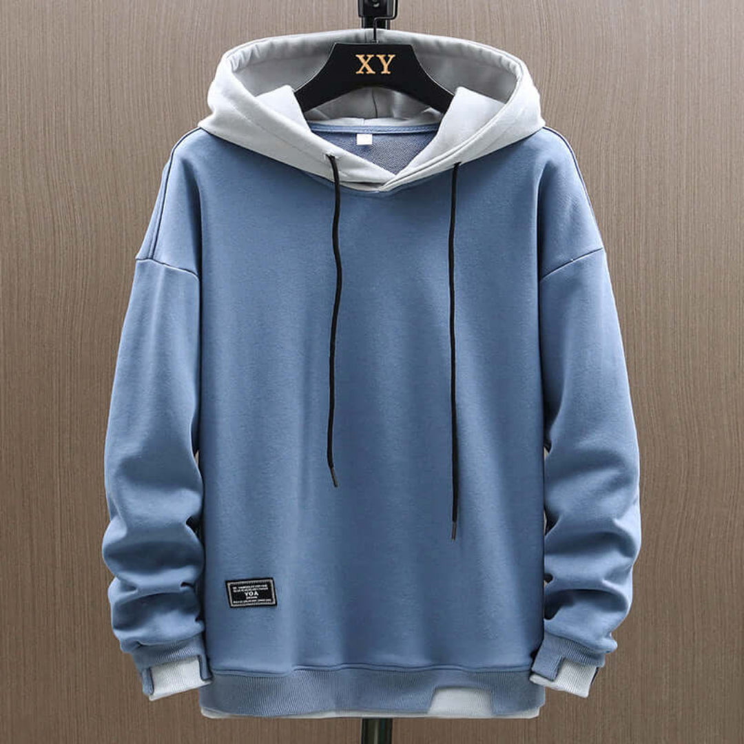 Męski Sportowy Dwukolorowy Oversized Hoodie