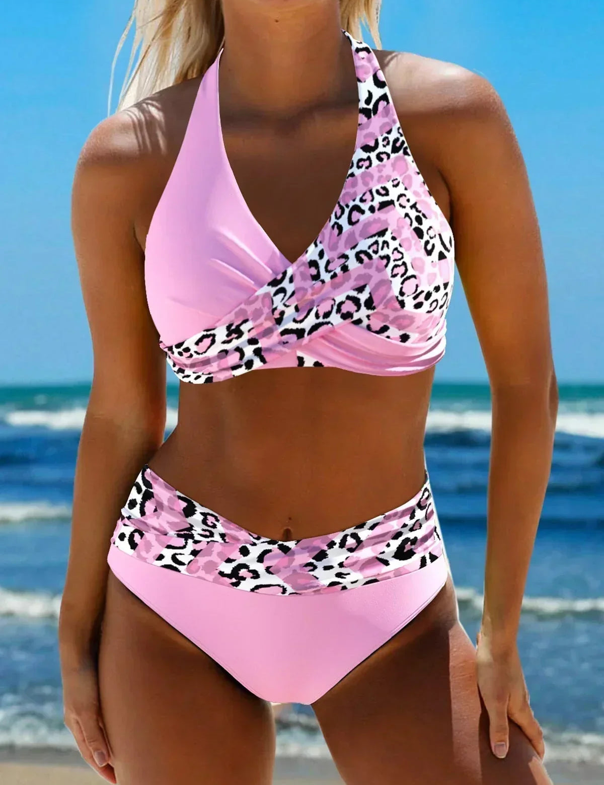 Elnora - Bikini z krzyżowym paskiem