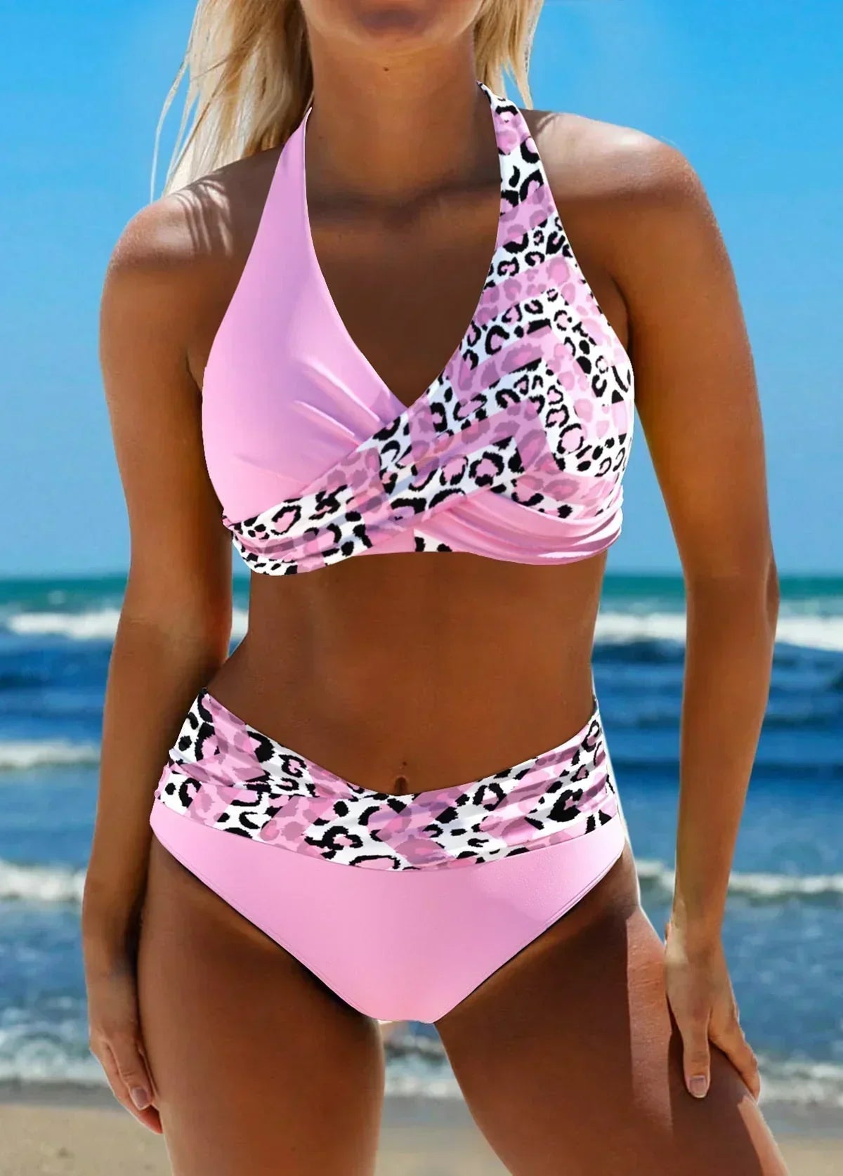 Elnora - Bikini z krzyżowym paskiem